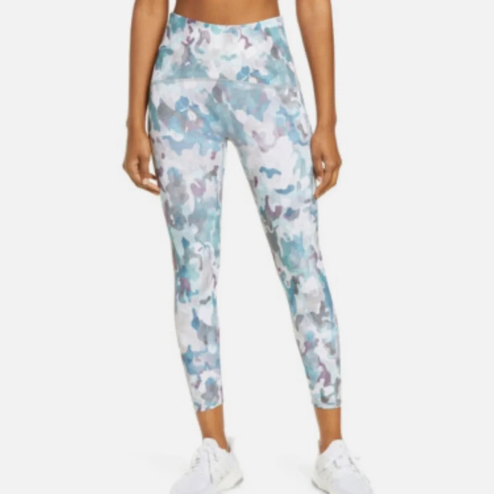 SPANX Blue and Purple Tie-Dye Leggings High-Waisted Athletic - Picture 1 of 5